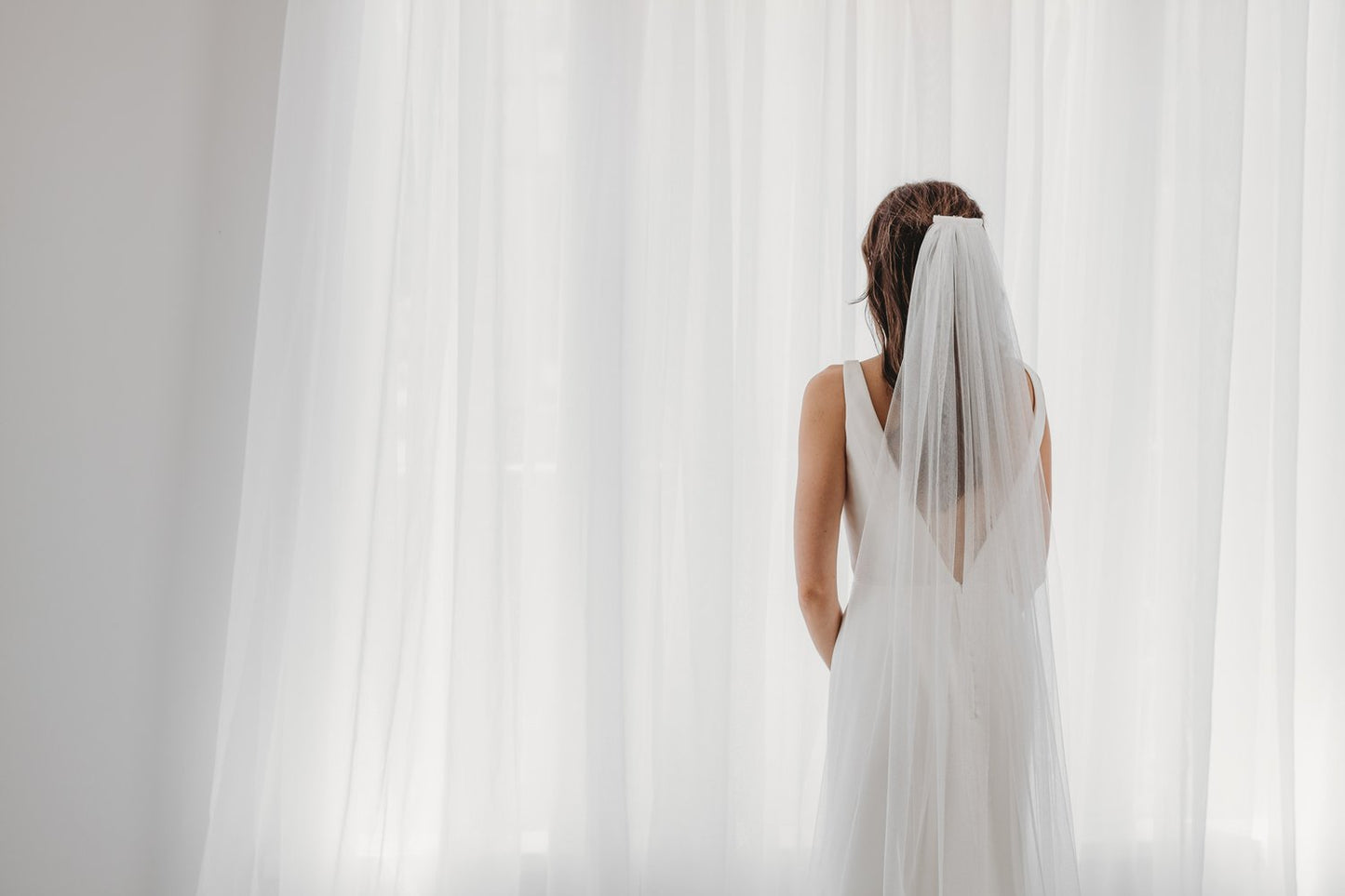 AN6040SGT Ivory Shimmer Tulle Veil