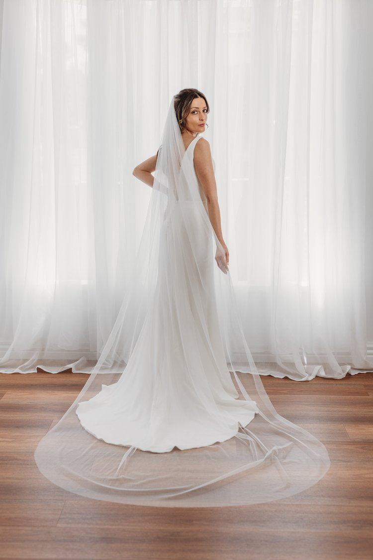 AN6040SGT Ivory Shimmer Tulle Veil