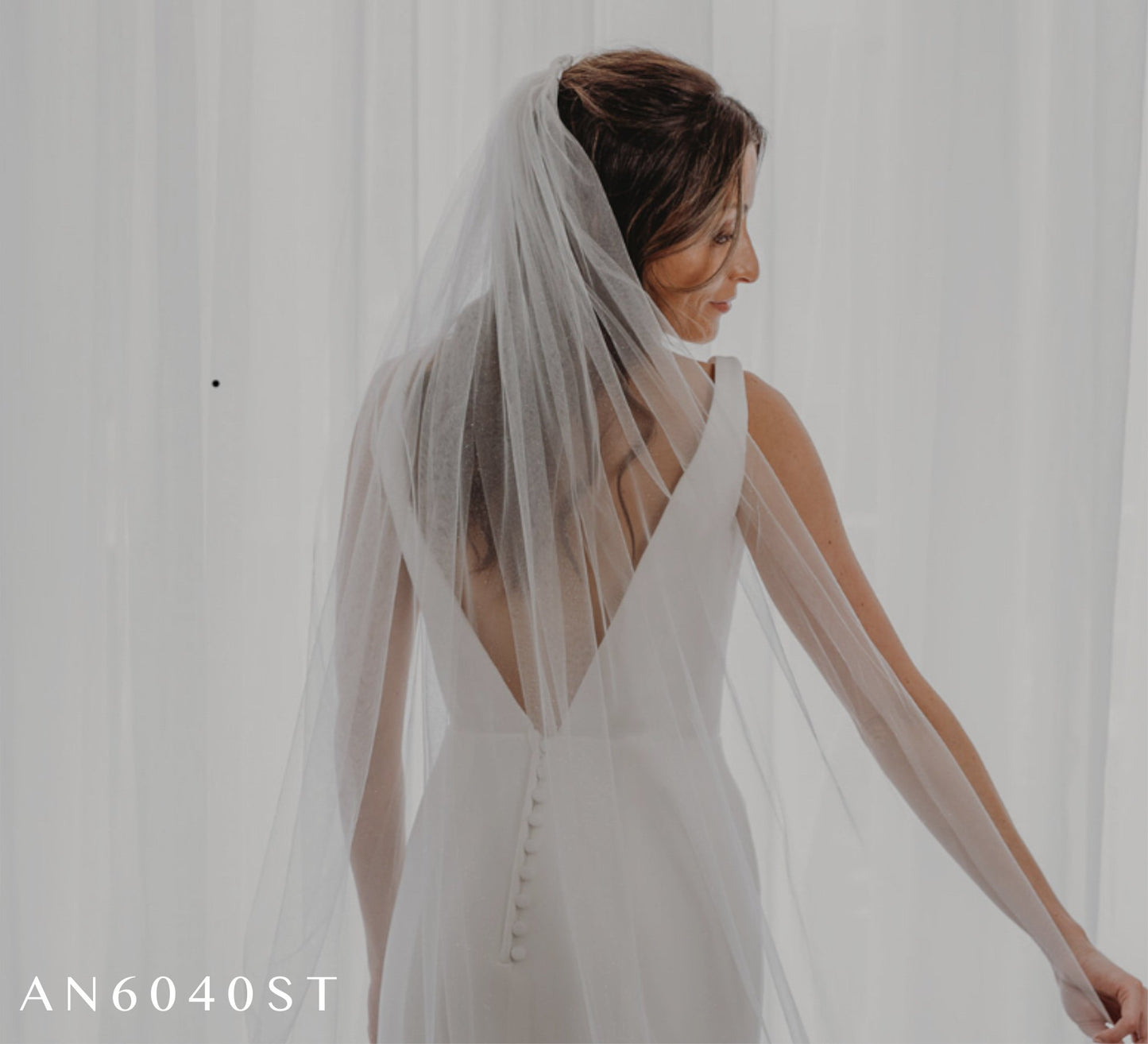 AN6040STIvory Sparkle Tulle Veil