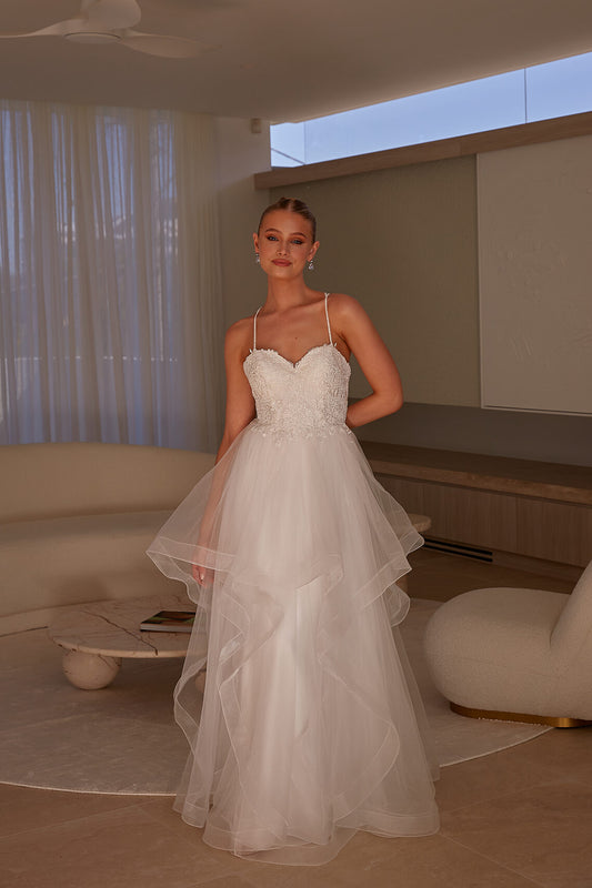 Bourne Debutante Gown - Pure White