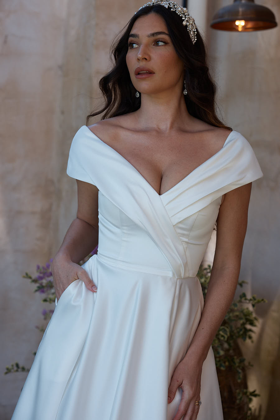 Tania Olsen TC2328 Diana Gown - Vintage White