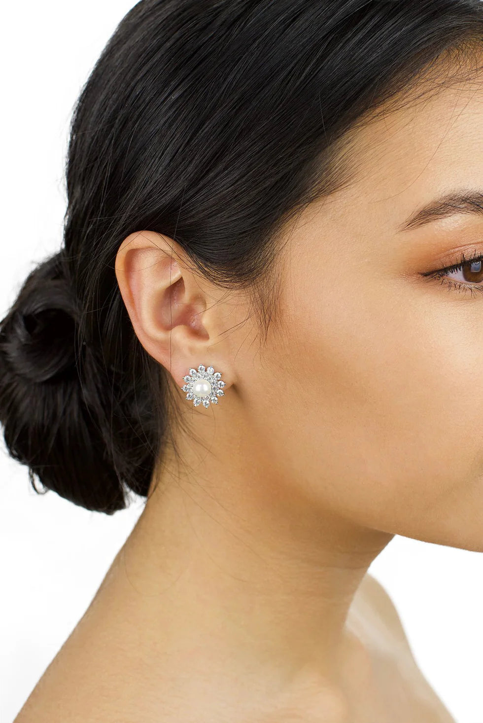 Freya Pearl Crystal Earrings