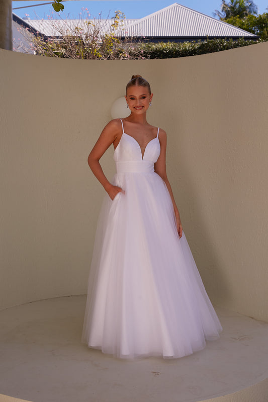 Duna Debutante Gown - Pure White
