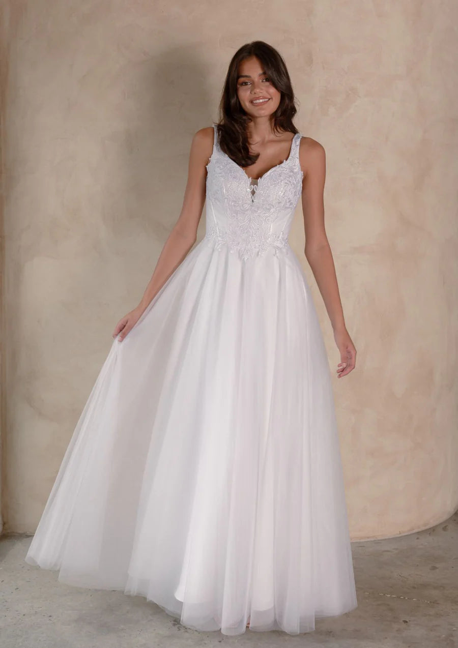Jenica Debutante Gown - Pure White