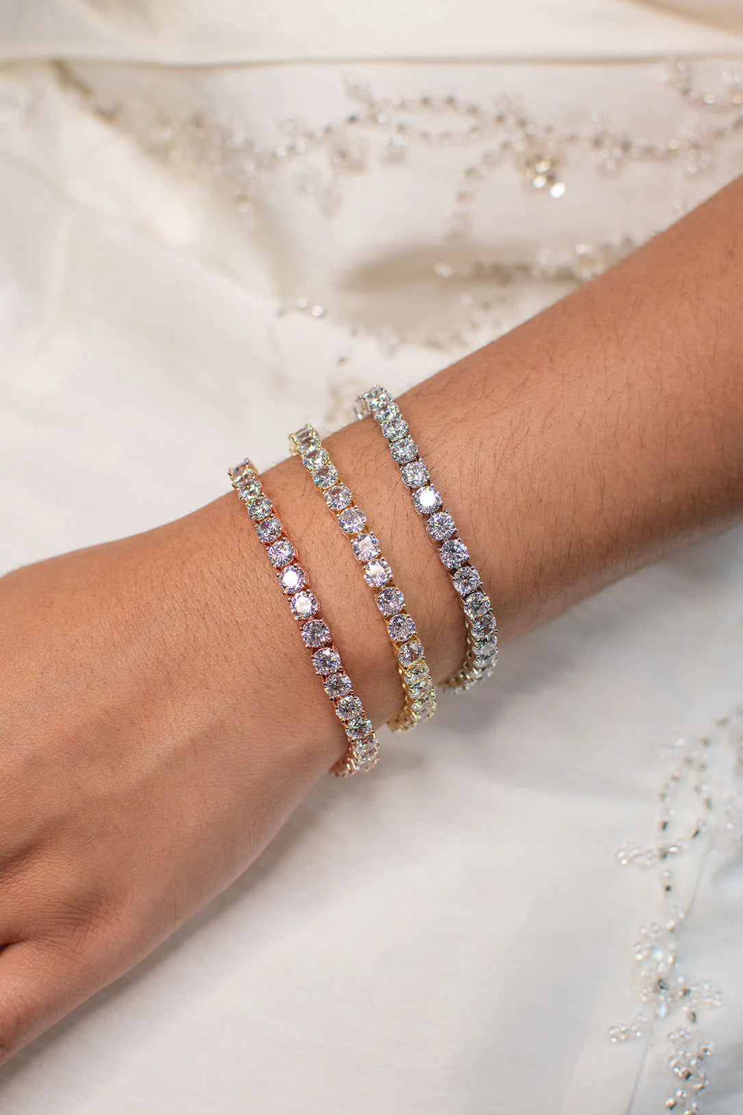 Polo Rhodium Tennis Bracelet