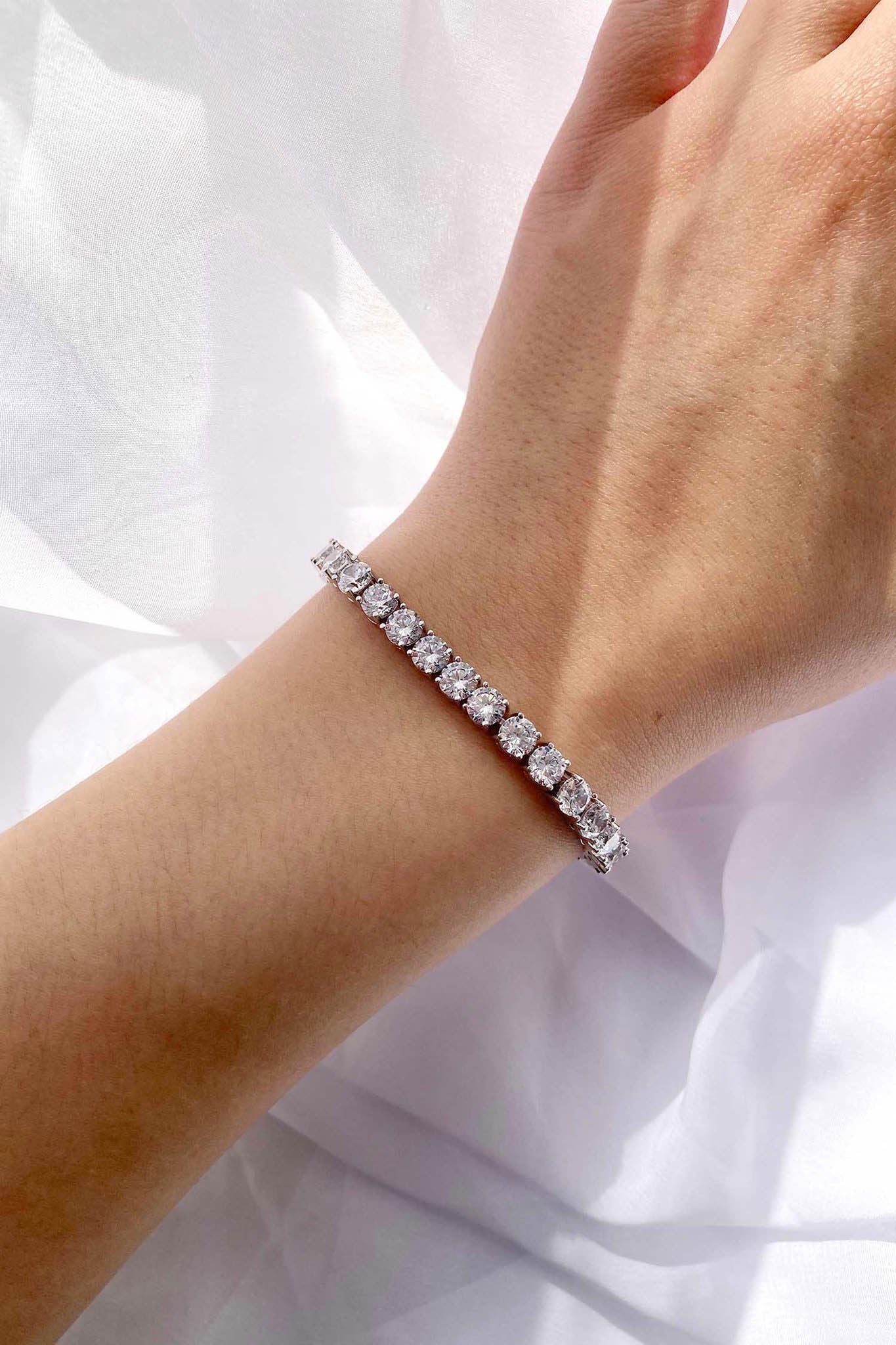 Polo Rhodium Tennis Bracelet