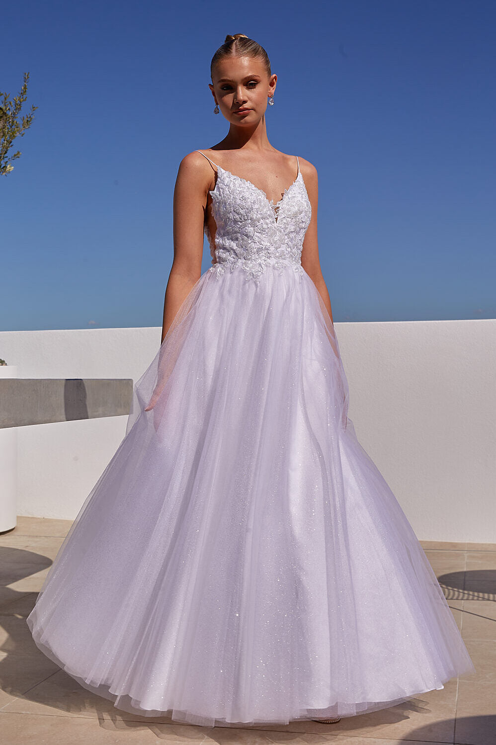Tania Olsen PO24106 RILLA Debutante Gown - Pure White