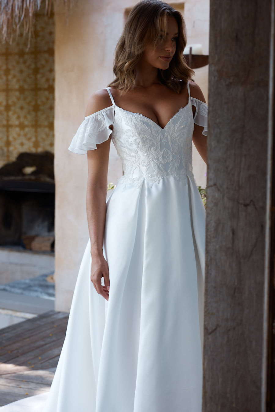 Tania Olsen TC2327 Samantha Gown - Vintage White