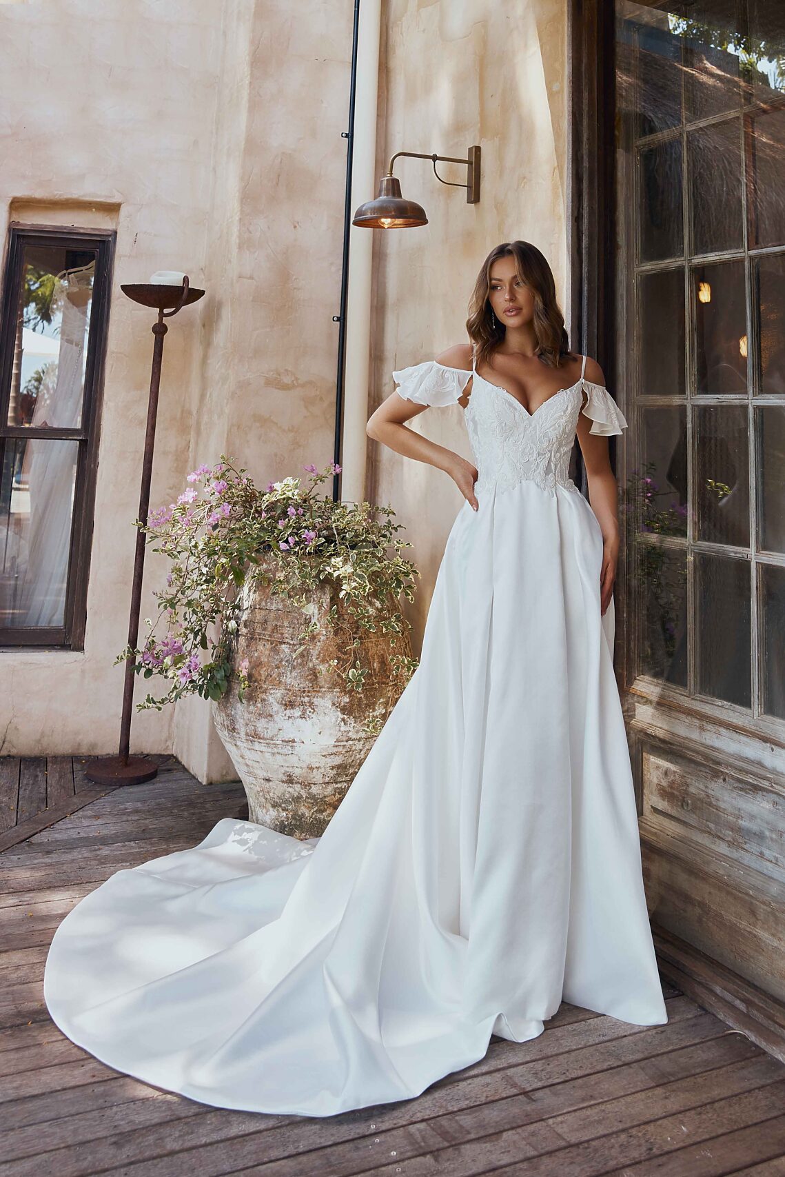 Tania Olsen TC2327 Samantha Gown - Vintage White