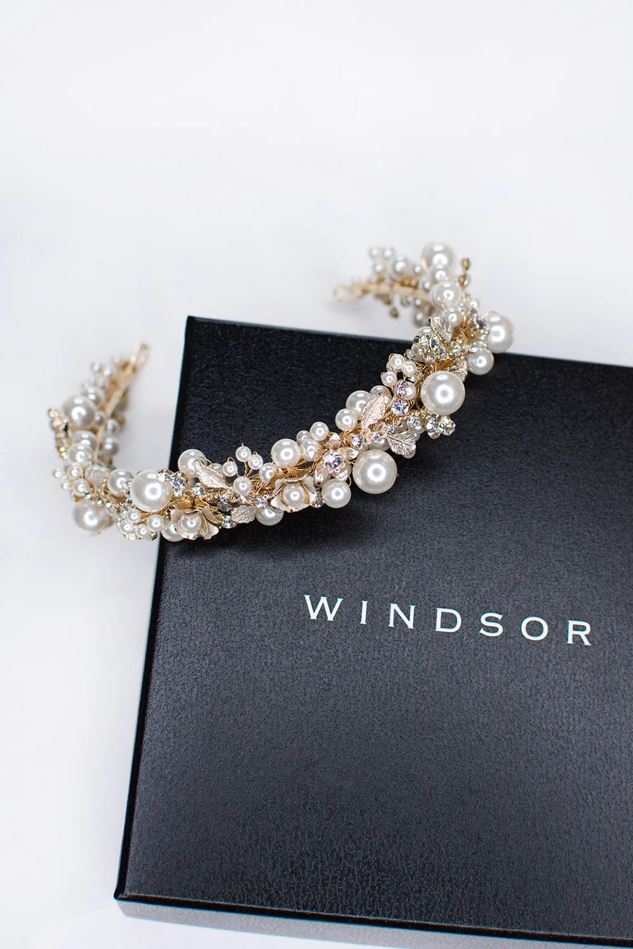 Stella Gold Pearl Bridal Headband