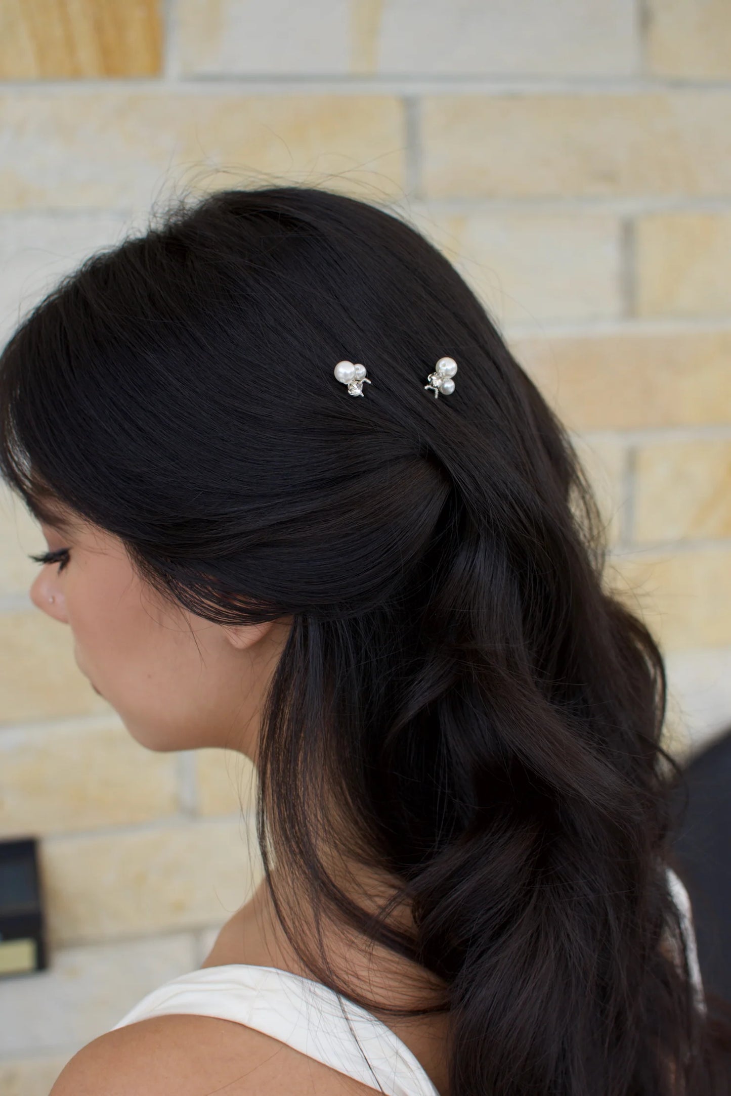Bea Silver Pearl Hairpin Set of 3