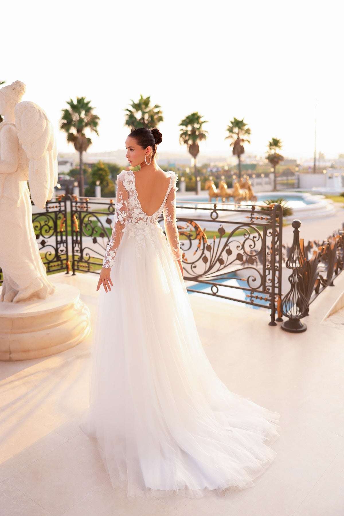 Darling 3D Flower/Tulle Bridal Gown - Ivory