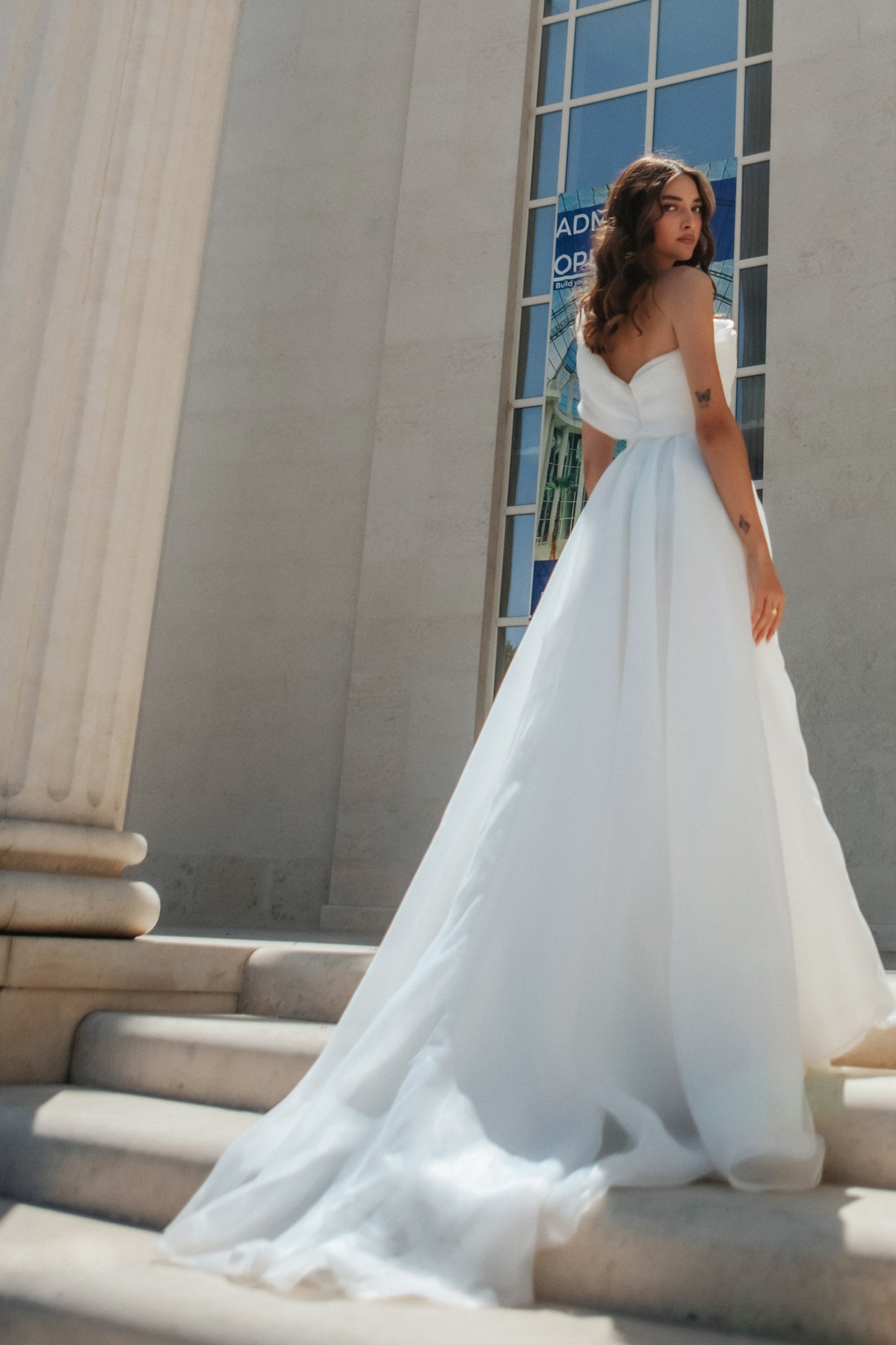 Ashley Off Shoulder Bridal Gown - Ivory