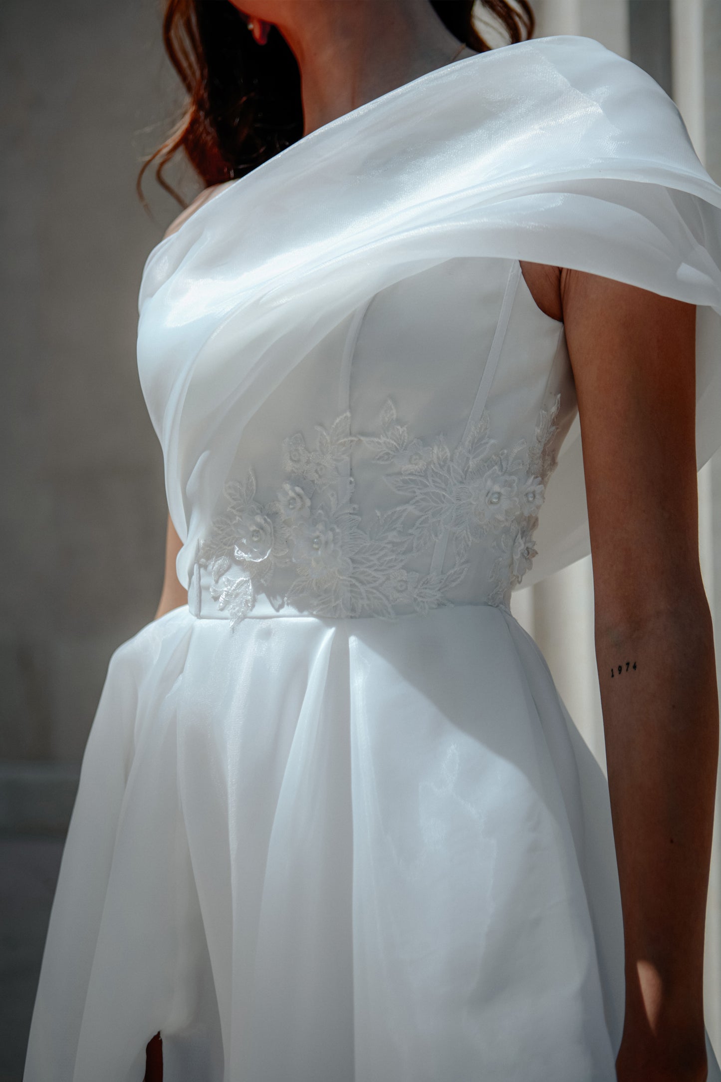 Ashley Off Shoulder Bridal Gown - Ivory