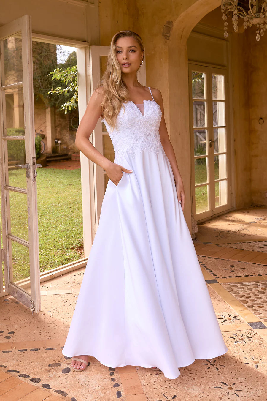 Tania Olsen PO2596 Laetitia Debutante Dress - Pure White