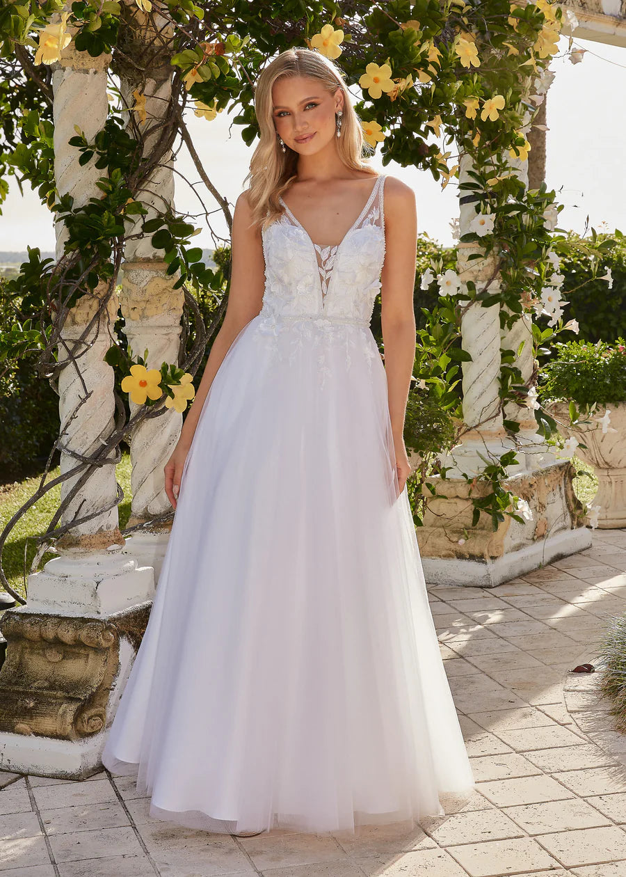 Tania Olsen PO24176 Taro Debutante Dress - Pure White