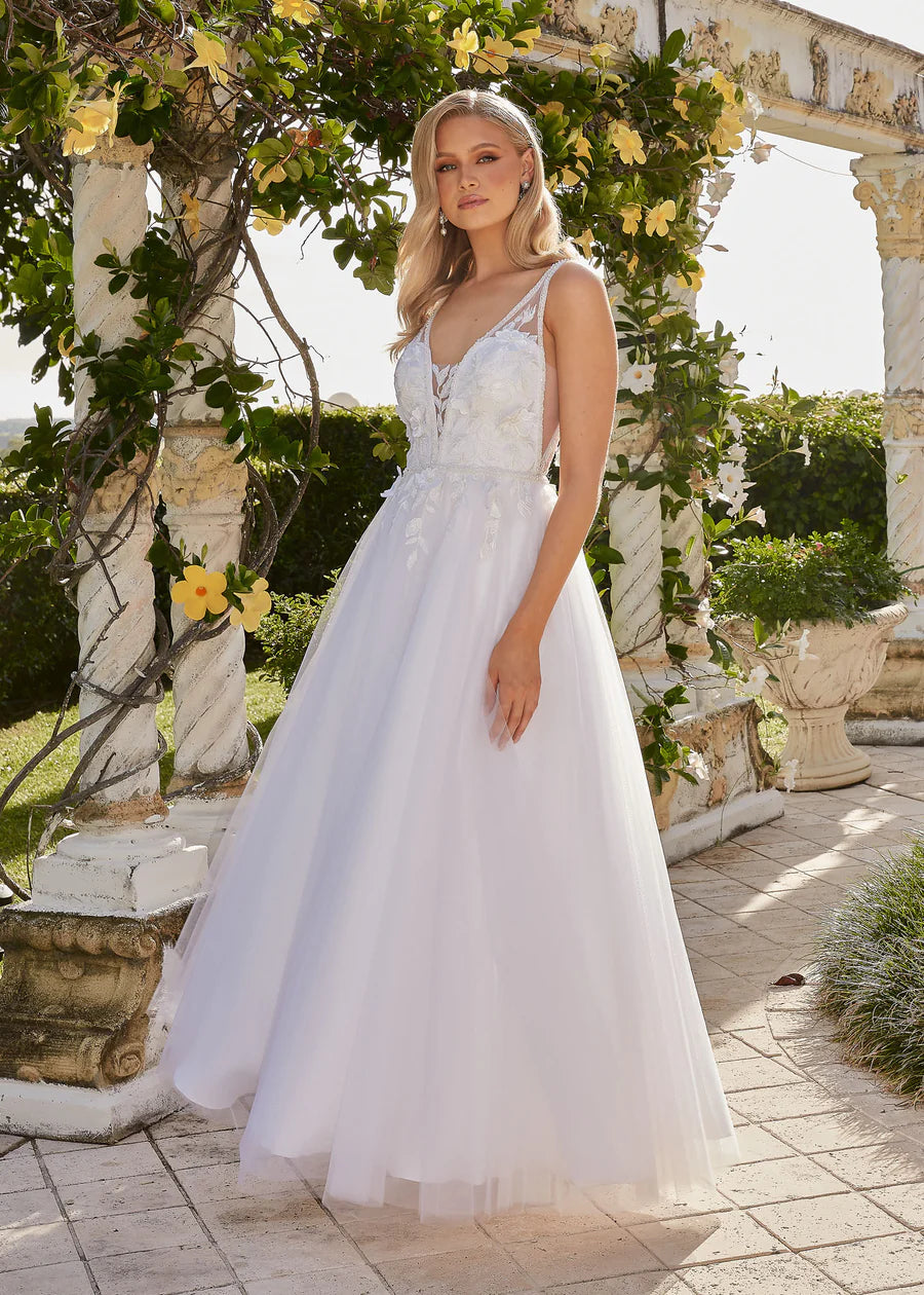Tania Olsen PO24176 Taro Debutante Dress - Pure White