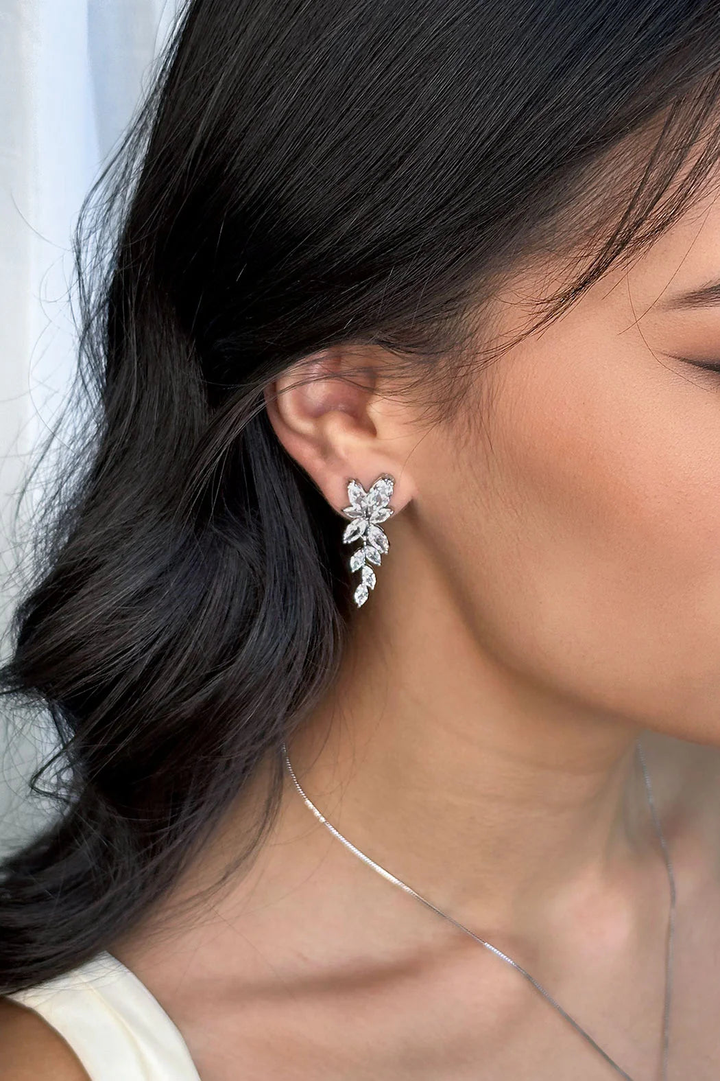 Celia Silver Drop Earrings