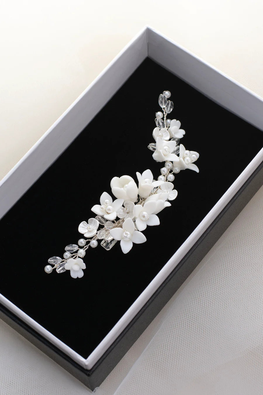 Callista Silver Flower Bridal Comb