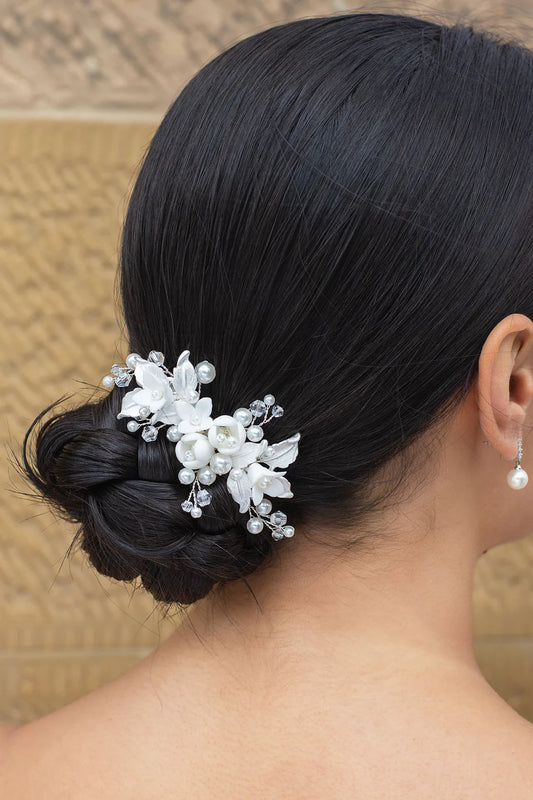 Angelina Silver Side Clip - Silver