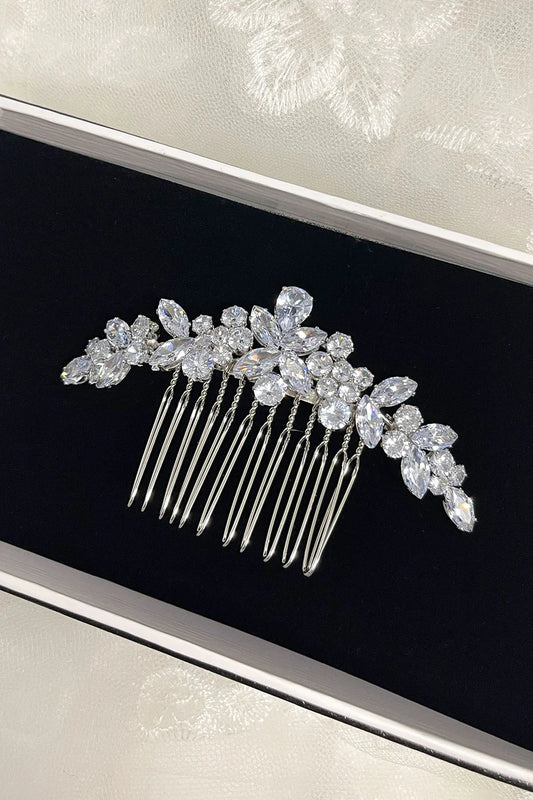 Adriana Silver Bridal Comb