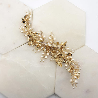Whitney Bridal Headpiece - Gold