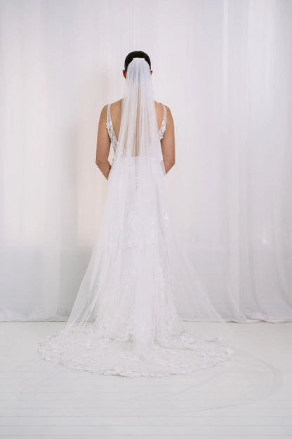 AN6040SGT Ivory Shimmer Tulle Veil