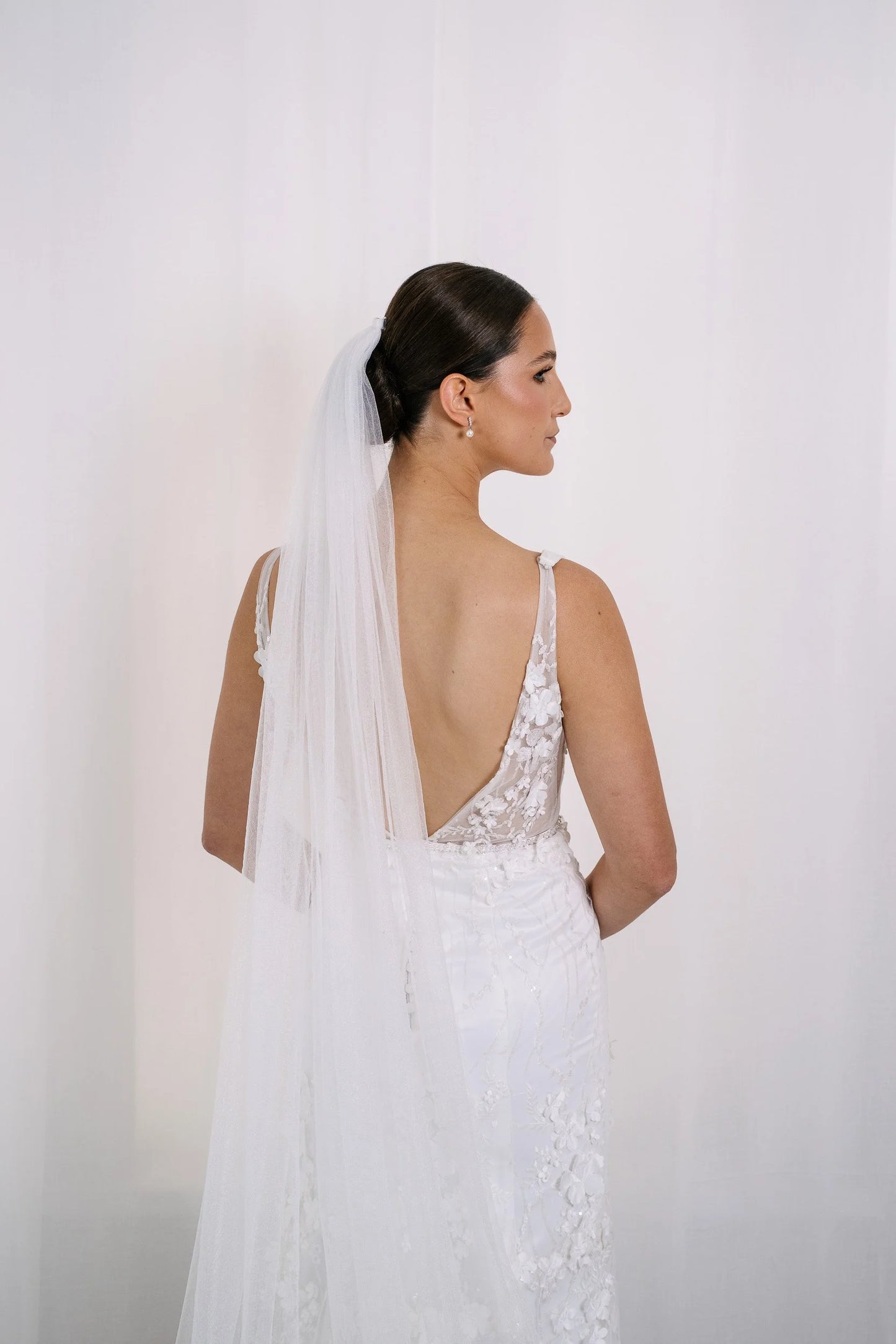 AN6040SGT Ivory Shimmer Tulle Veil