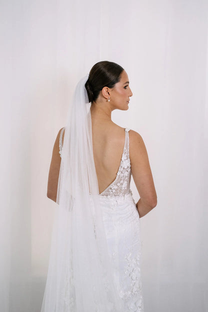 AN6040SGT Ivory Shimmer Tulle Veil