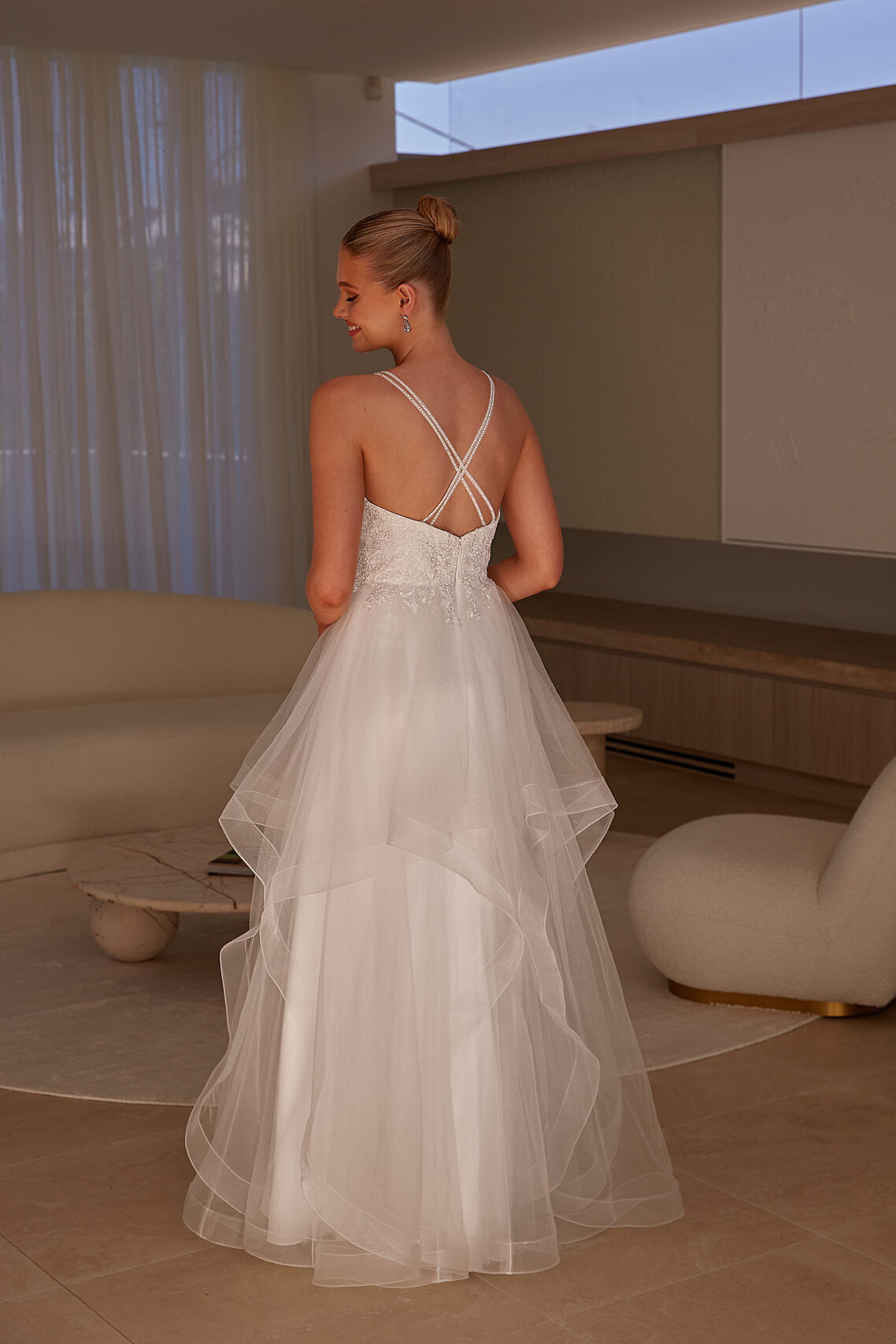 Tania Olsen PO24102 BOURNE Debutante Gown - Pure White