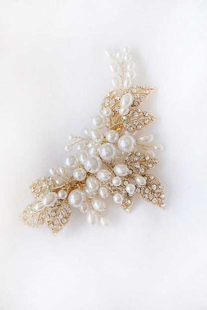 Charlotte Gold Pearl Clip