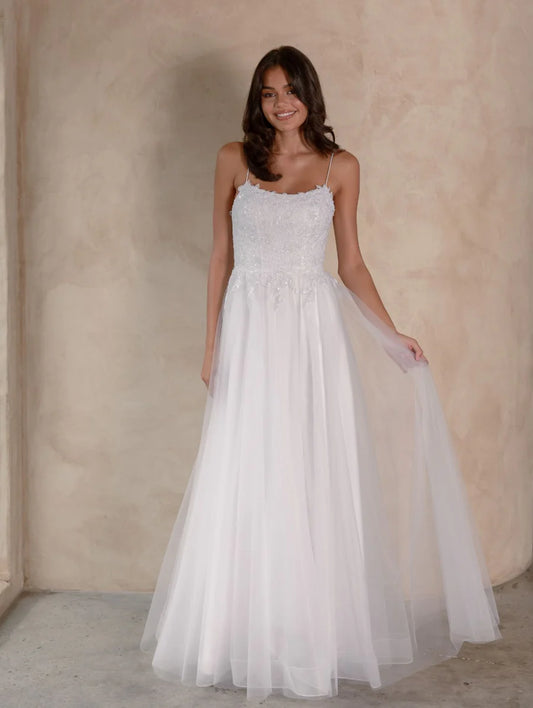 Gwyneth Debutante Gown - Pure White