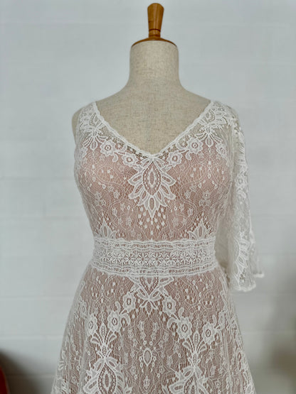 Grace #1640 Lace Flutter Sleeve Bridal Gown
