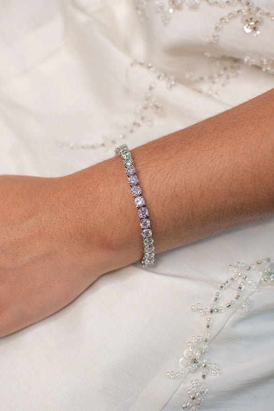 Polo Rhodium Tennis Bracelet