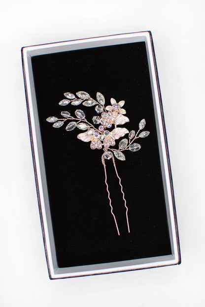 Lucinda Rose Gold Bridal Hairpin