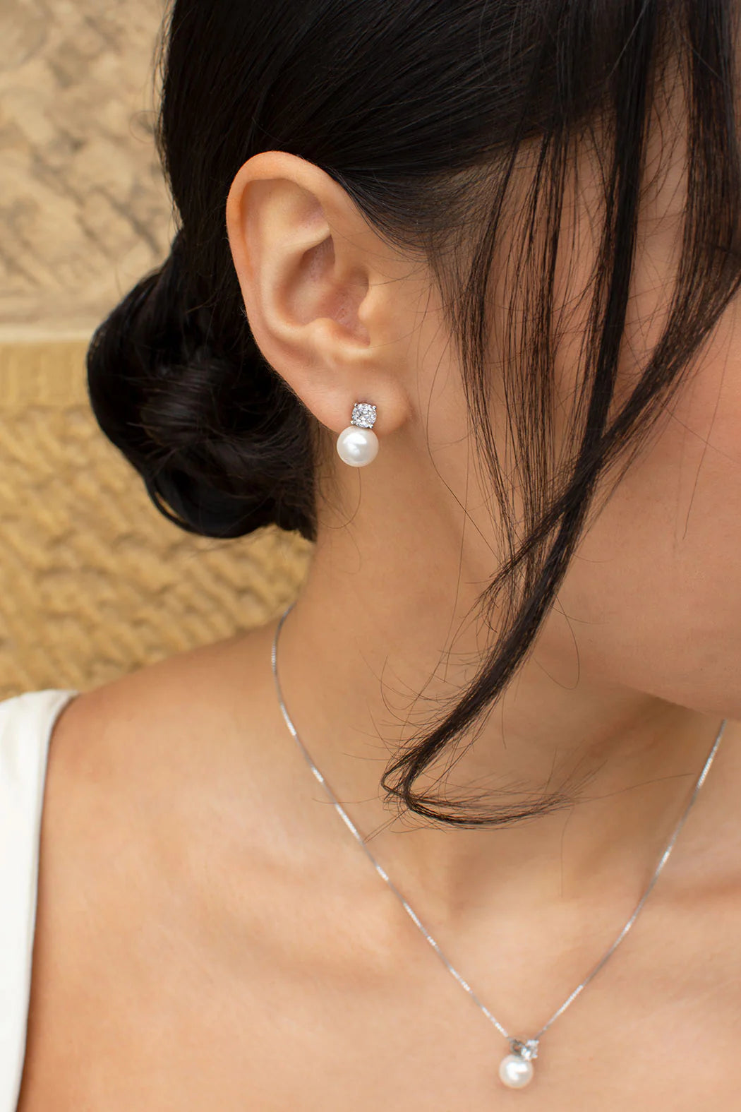 Annie Necklace and Earring Set - Silver