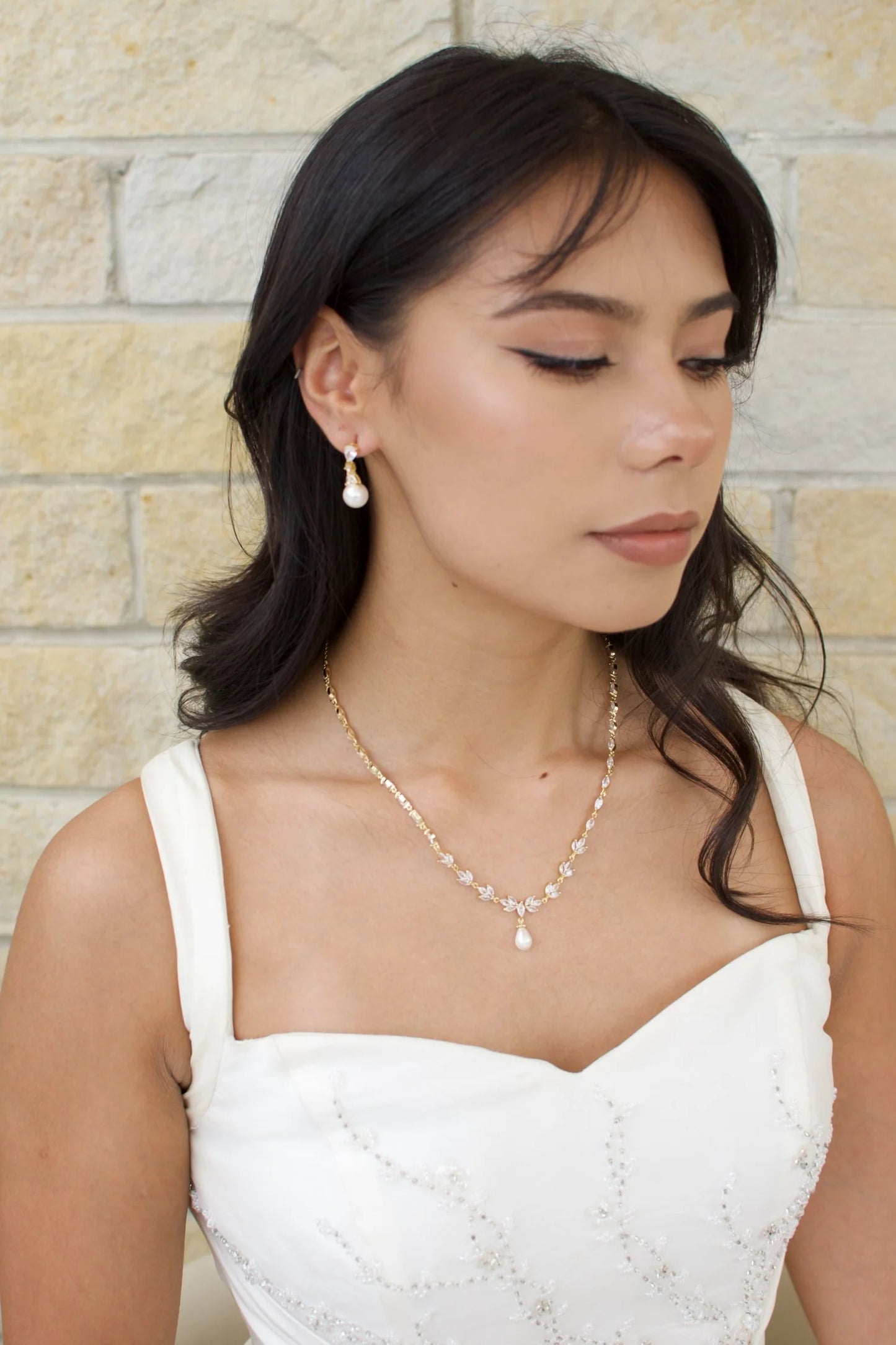 Leah Bridal Necklace - Gold