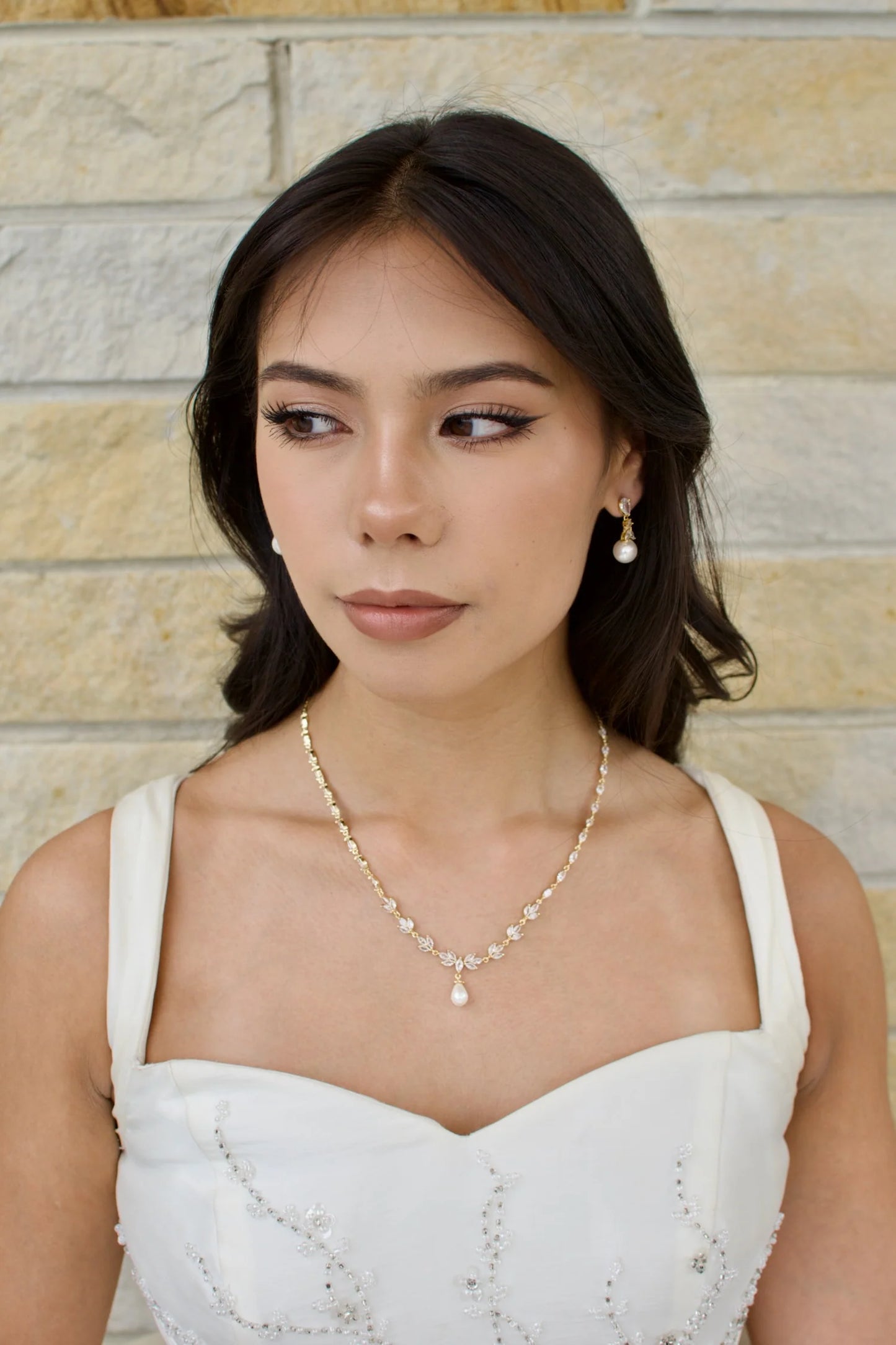 Leah Bridal Necklace - Gold