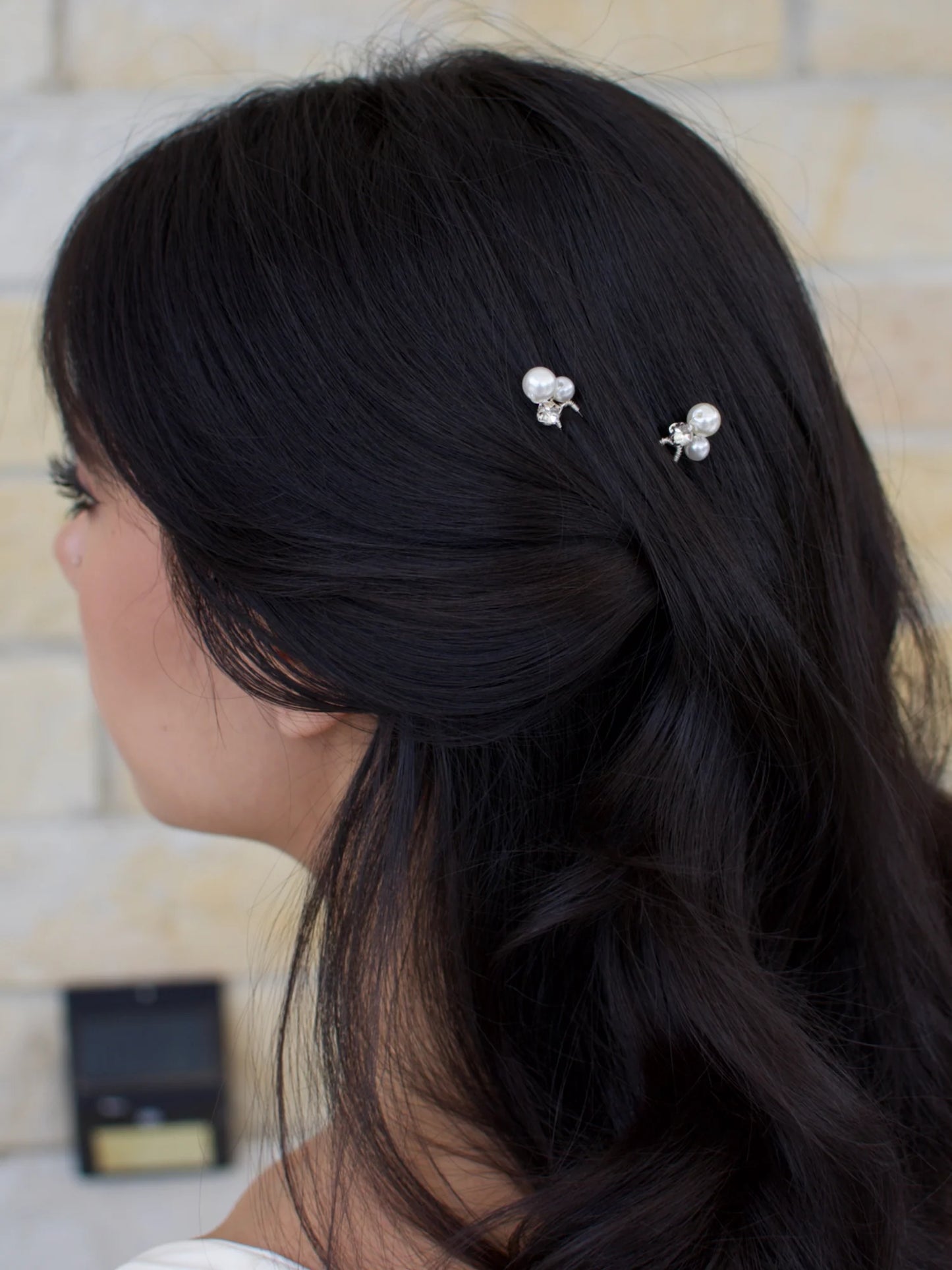 Bea Silver Pearl Hairpin Set of 3