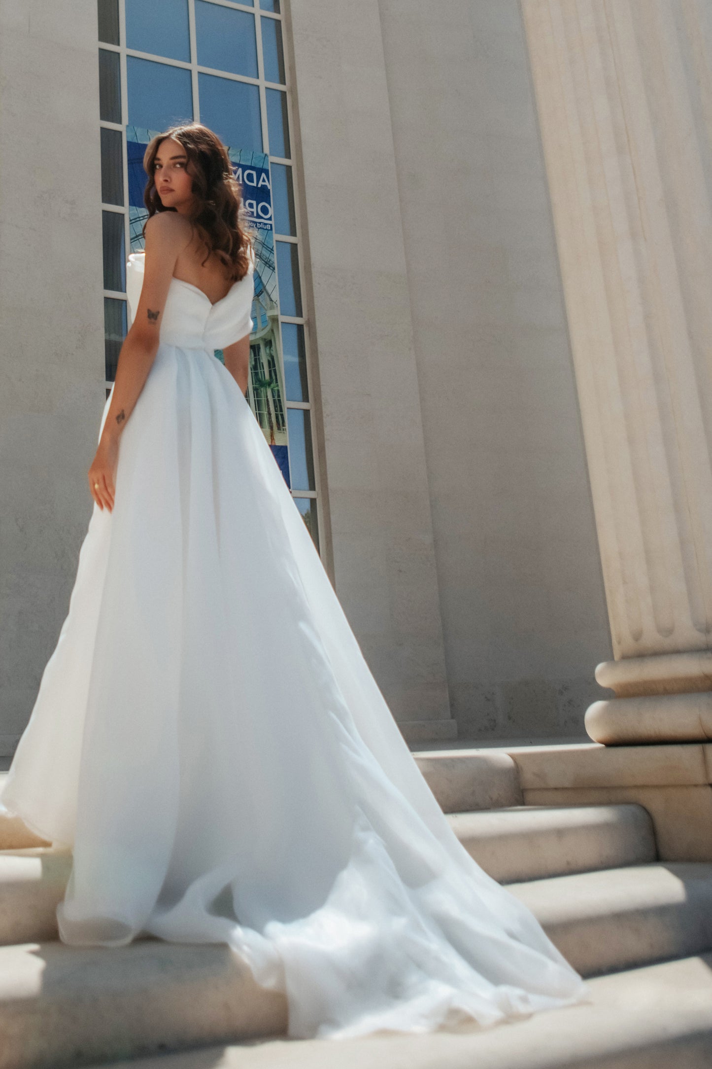 Ashley Off Shoulder Bridal Gown - Ivory