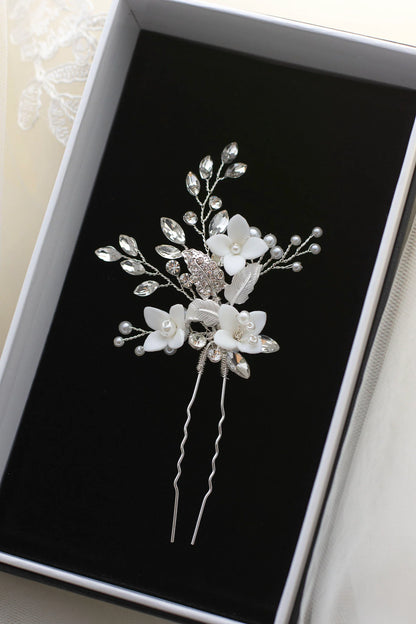 Lilith Silver Bridal Hair Pin