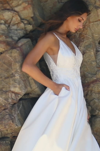 Tania Olsen Bridal TC387 Coral Gown - Vintage White