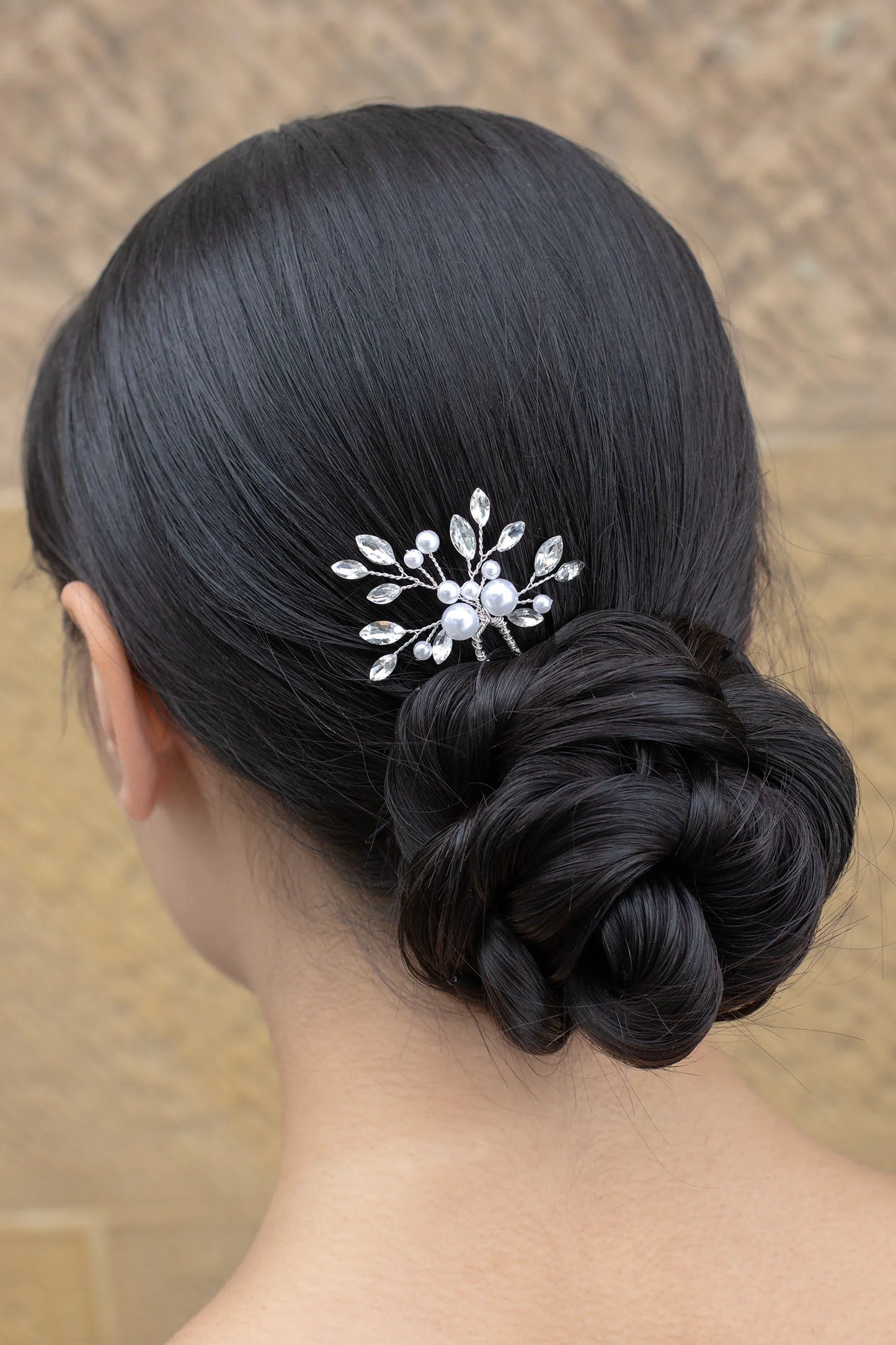 Talia Silver Pearl Hairpin