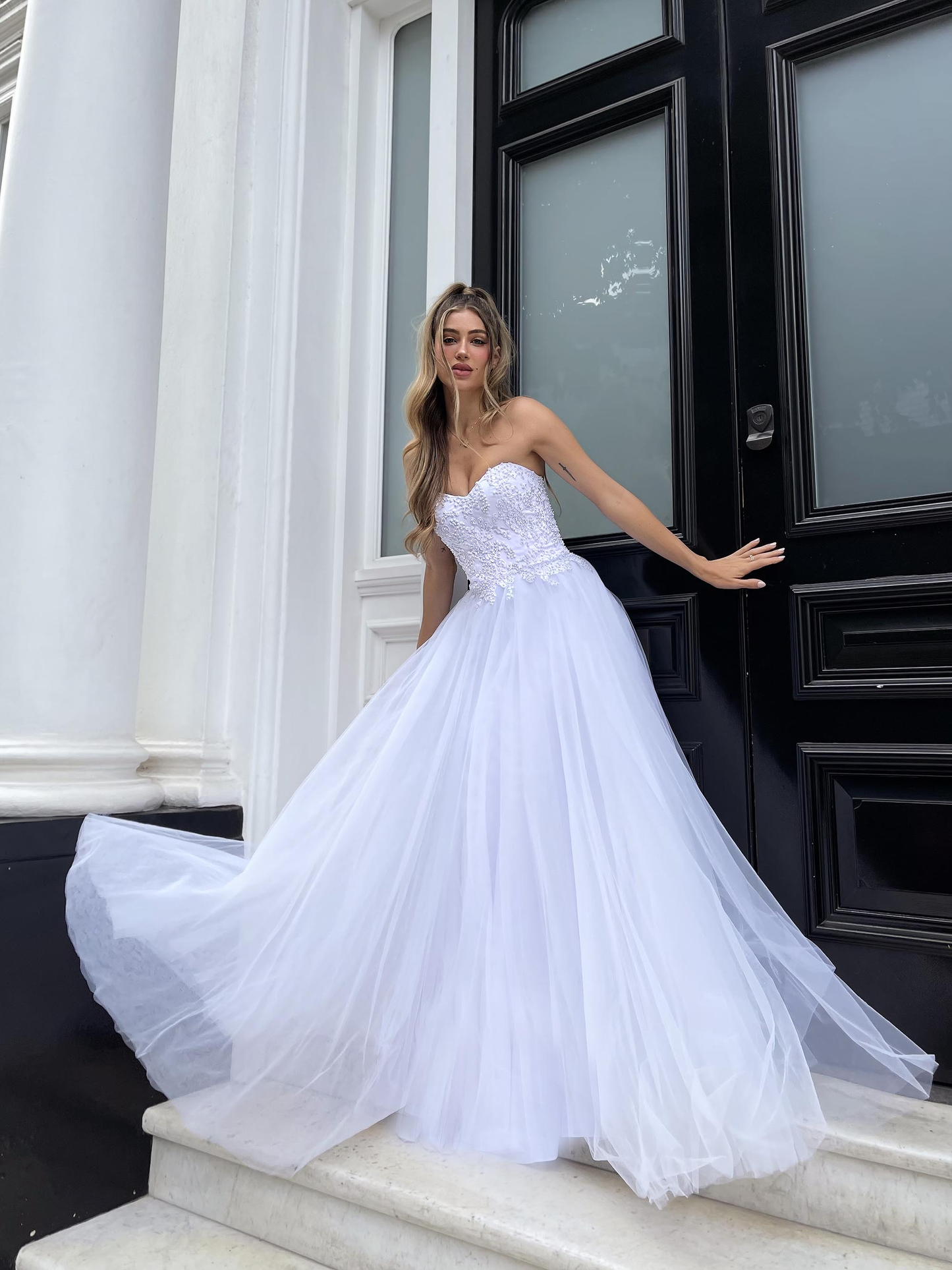 Nicoletta JP132 Gown - White