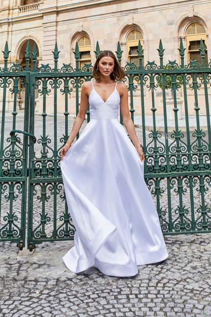 Tania Olsen PO940 Ayla Debutante Dress - Pure White